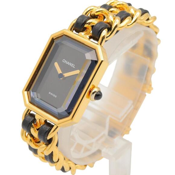 Chanel CHANEL Première M Wristwatch, Gold Plated (GP), Leather Strap, Women's... - Picture 2 of 15